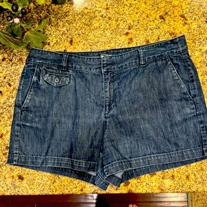 Ann Taylor Loft Dark Blue Jean Shorts Size 12